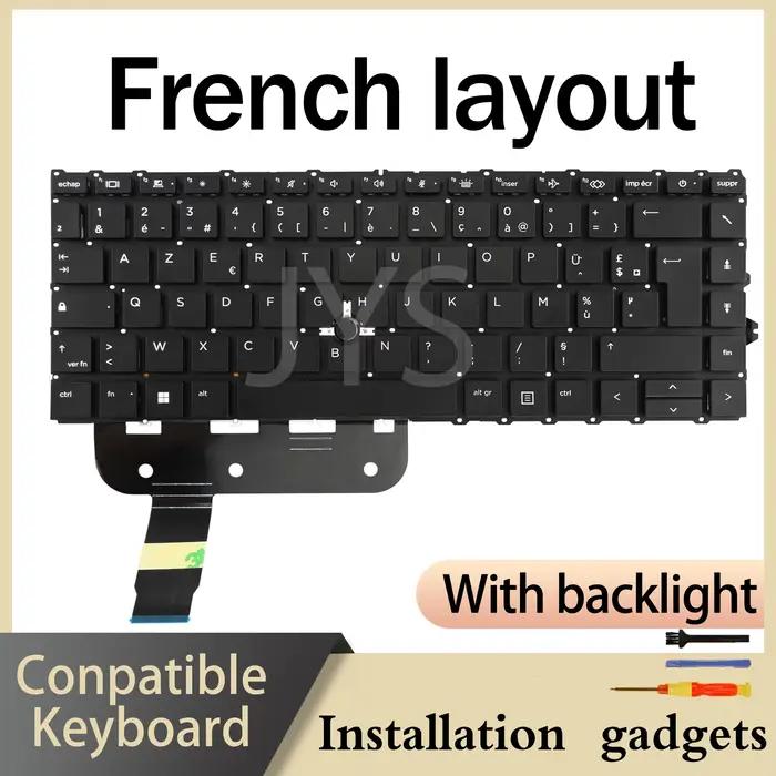 Clavier rétroéclairé pour HP EliteBook 840 G7/845 G7/840 G8 (Brésil