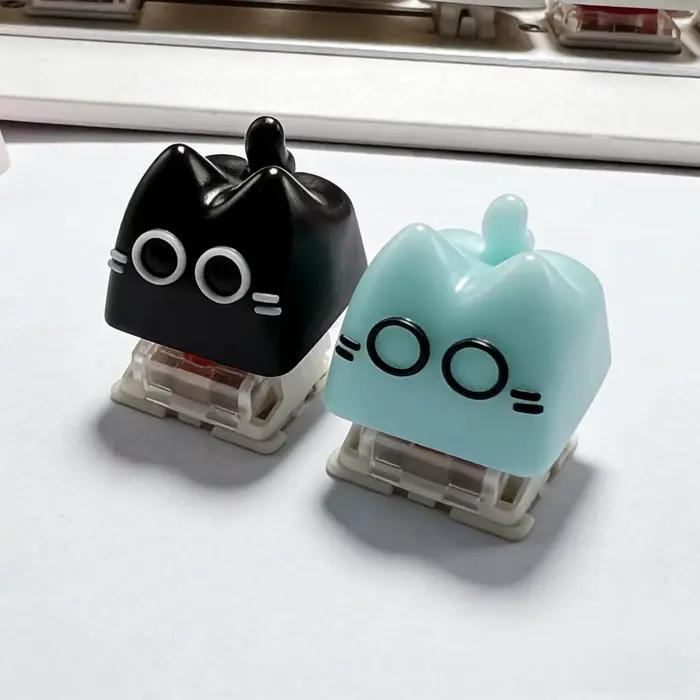 Clavier mécanique personnalisé avec image de chat kawaii