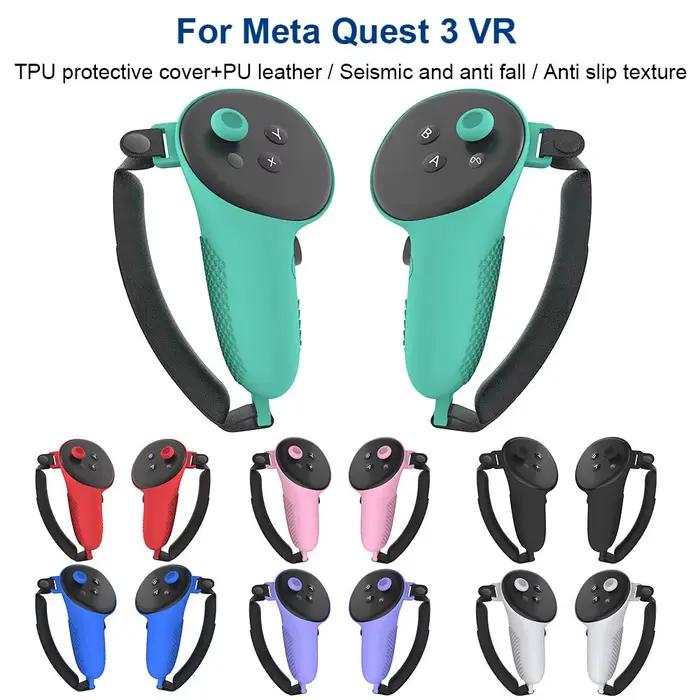 Coques de protection TPU pour manettes Meta Quest 3 VR antidérapantes antichoc et anti-chute pour gamer ocassionnel et professionnel