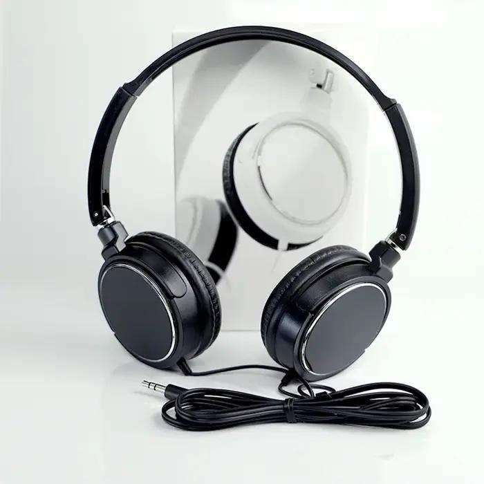 Casque filaire universel WYMECT pour musique et jeu, suppression de bruit, écouteurs stéréo pliables et portables pour les occasions quotidiennes