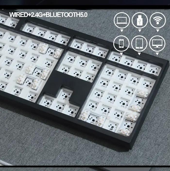 Kit de clavier mécanique de jeu rétro-éclairage rvb échange à chaud Structure de joint rétro-éclairé prise en charge