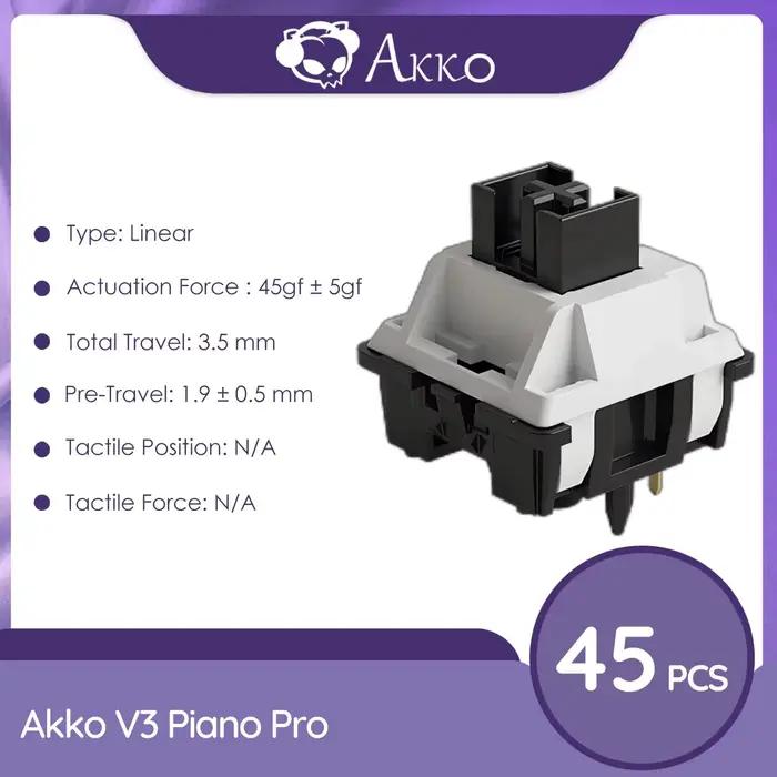 Akko V3 Pro commutateurs interrupteur Tactile/Linéaire pour clavier mécanique 45 pièces Pack remplaçable Outemu Gateron