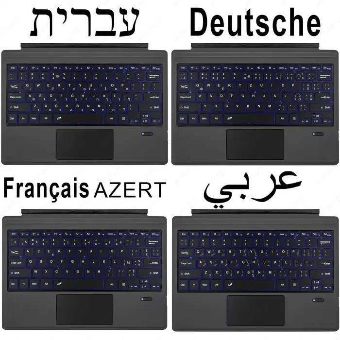 Clavier avec pavé tactile pour Microsoft Surface Pro 3 4 5 6 7 12.3 "