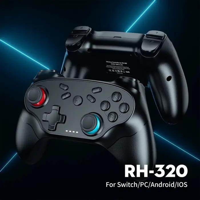 Manette de jeu sans fil Bluetooth pour Switch Android iOS Turbo Vibration Contrôleur Accessoire Blanc Occasions Spéciales