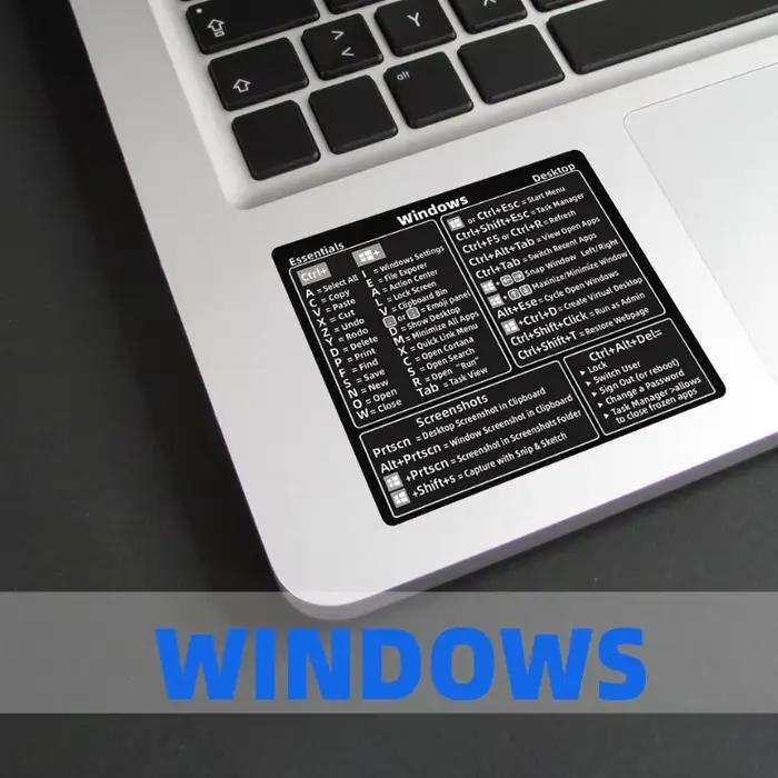 Autocollants de raccourci de référence pour clavier d'ordinateur portable Windows PC