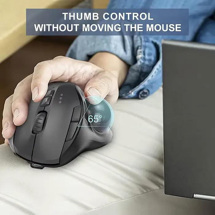 Souris Trackball sans fil ergonomique