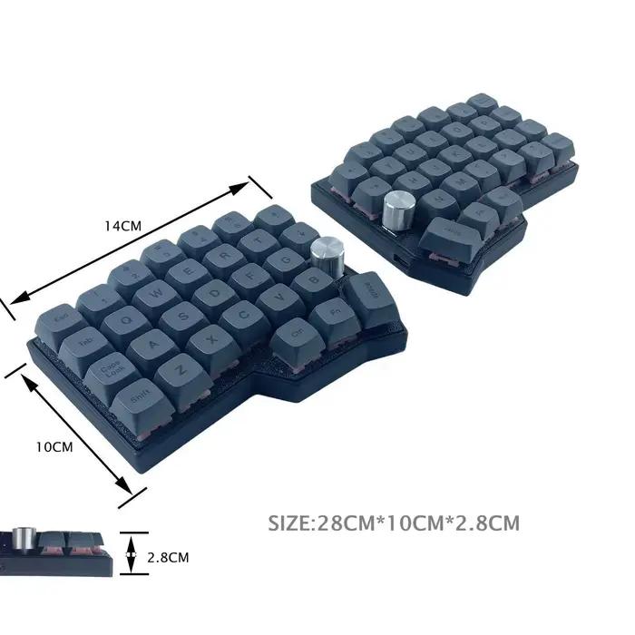 Clavier mécanique ergonomique divisé 4x6 avec double molettes