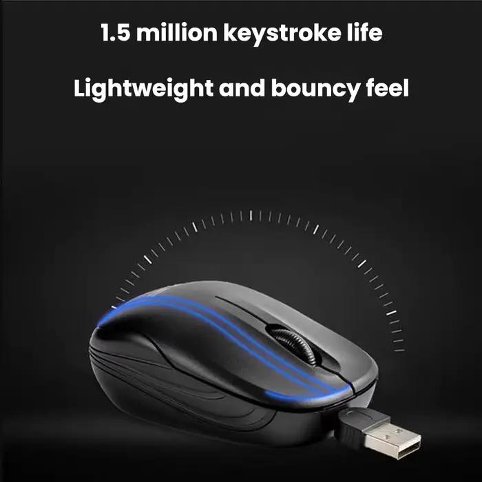Souris de jeu filaire rétractable