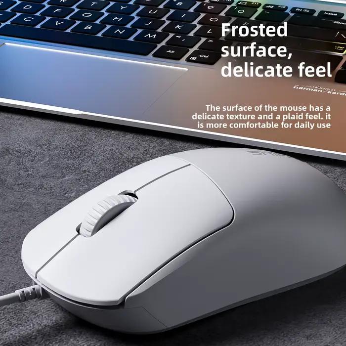 Souris filaire givrée USB 1600DPI bouton souple