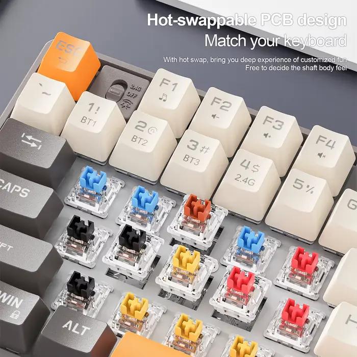 SMAILWOLF MK87 clavier mécanique sans fil Bluetooth jeu de sports électroniques
