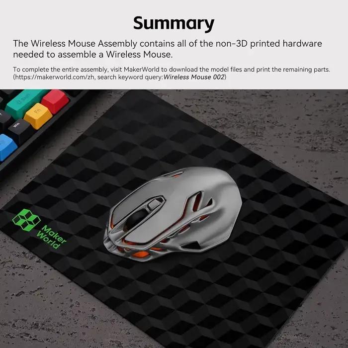 Makerworld – souris sans fil imprimée en 3D MH002