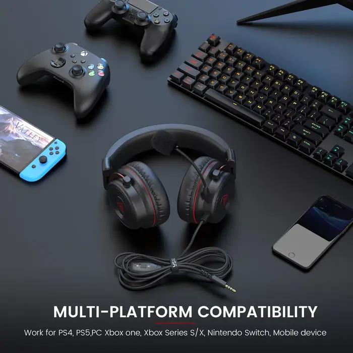 Casque de jeu filaire E900 avec microphone