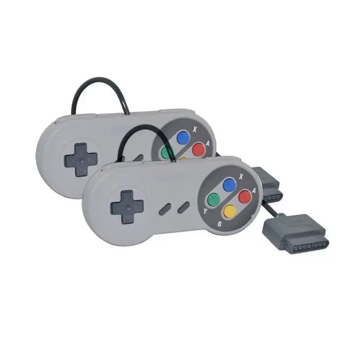 Manette de jeu filaire pour système SNES, 2 pièces, contrôleur de jeu