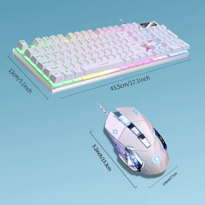 Clavier et souris lumineux LED filaires