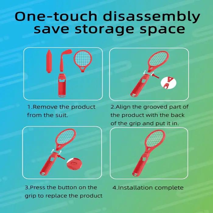 Kit d'accessoires 18 en 1 pour jeux de sport Switch