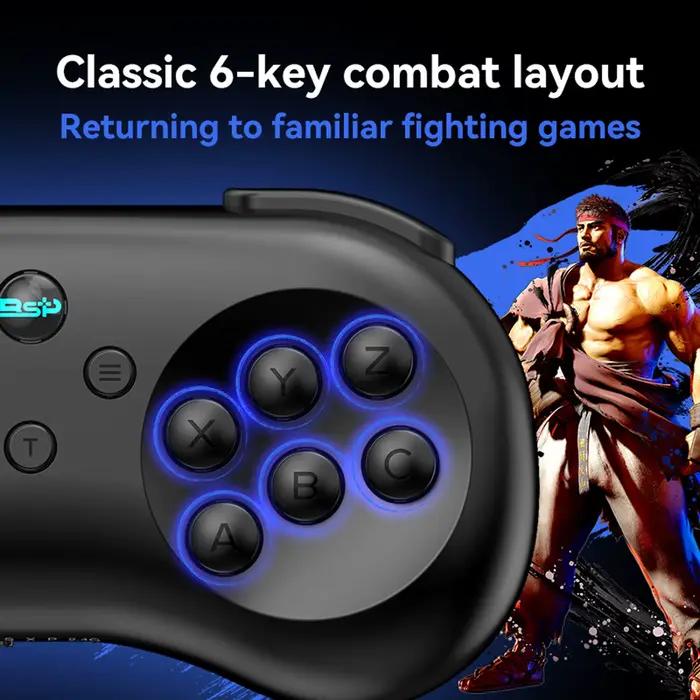 Manette de combat sans fil Y04 avec joystick à effet Hall