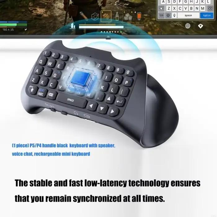 Clavier contrôleur Rechargeable avec haut-parleur micro pour Communication dans les jeux