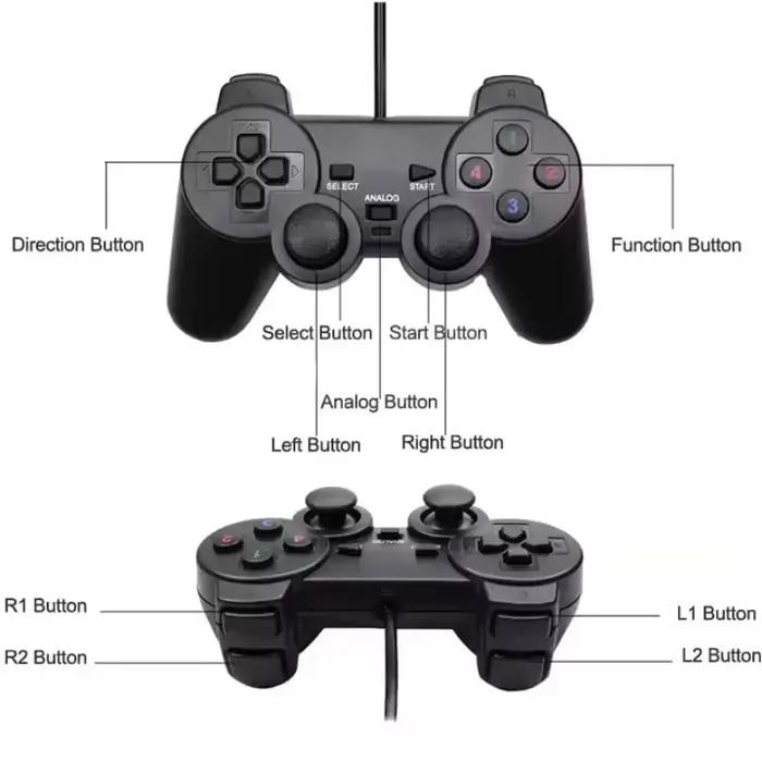 Manette de jeu filaire USB pour WinXP/Win7/Win8/Win10