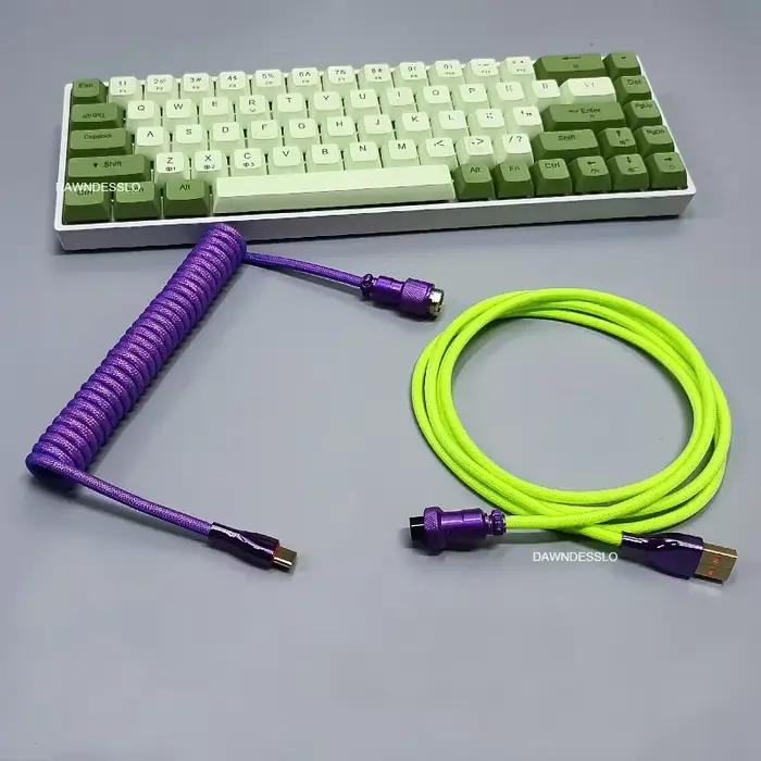 Câble de clavier enroulé USB C pour clavier de jeu mécanique