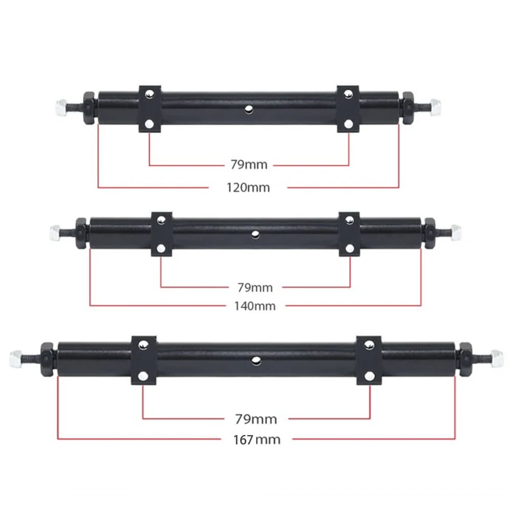 Essieu arrière RC en métal non alimenté, 120mm 140mm 167mm pour remorque Tamiya 1/14 1/10 voiture, p