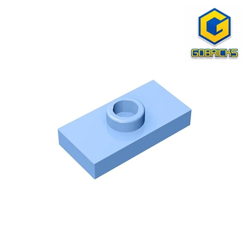 Gobricks GDS-803 PLATE 1X2 W. 1 bouton compatible avec lego 15573 3794 blocs de construction éducati