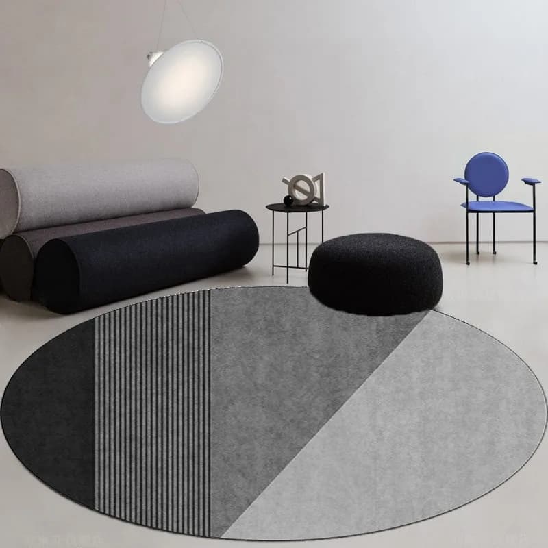 Tapis rond moderne minimaliste doux pour salon chambre salle d'étude décor tapis de sol antidérapant